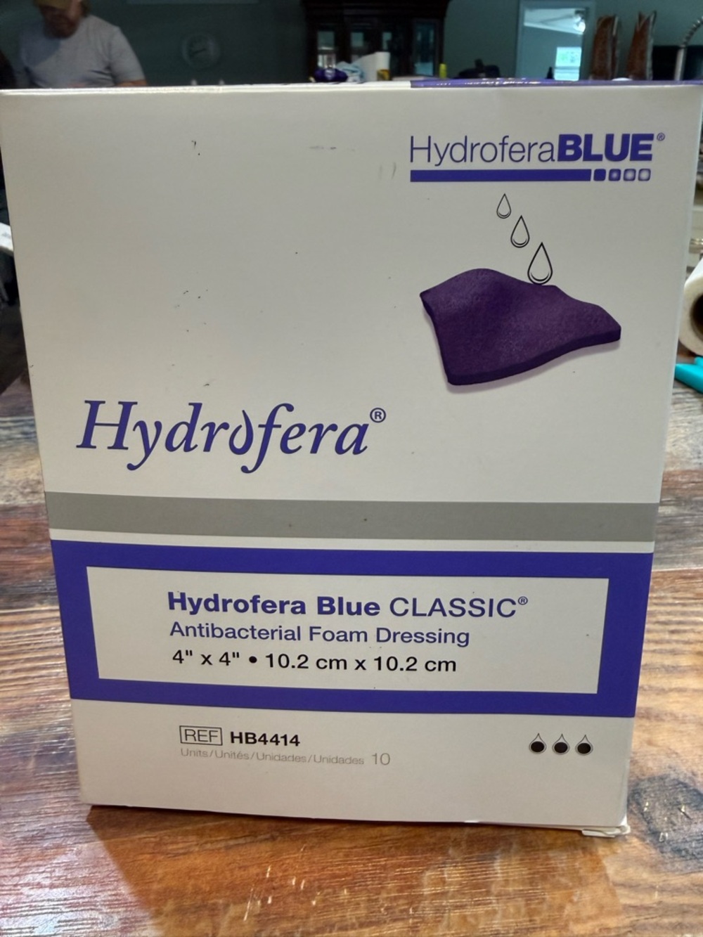 Hydrofera Blue Classic Antibacterial Foam Dressing - 4x4 exp 2030 box of 10